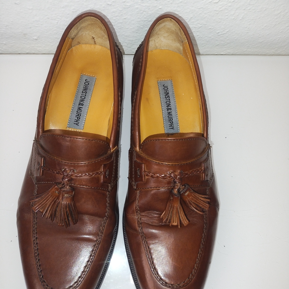 Johnston & Murphy Rich Brown Tassel Loafers